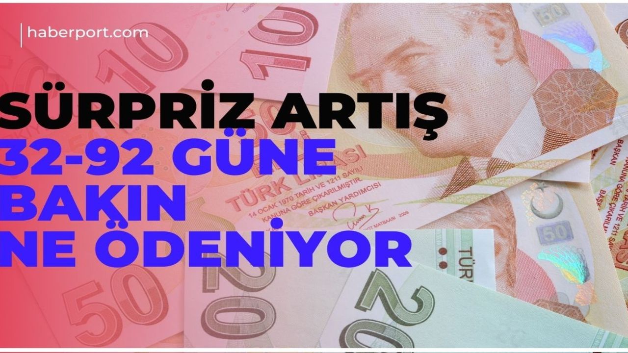 Mevduat getirisinde sürpriz artış! 10.000 TL'nin 32-92 günlük getirisi görün ne kadar oldu