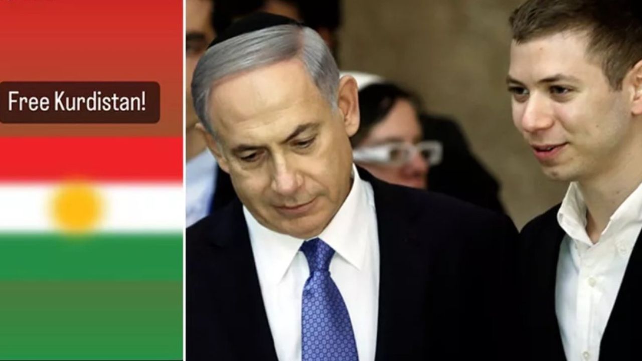 Netanyahu'nun oğlundan alçak 'Kürdistan' paylaşımı