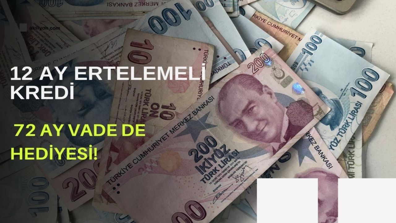 Devlet destekli 12 ay ötelemeli kredi paketi! 72 ay vade de hediyesi! 