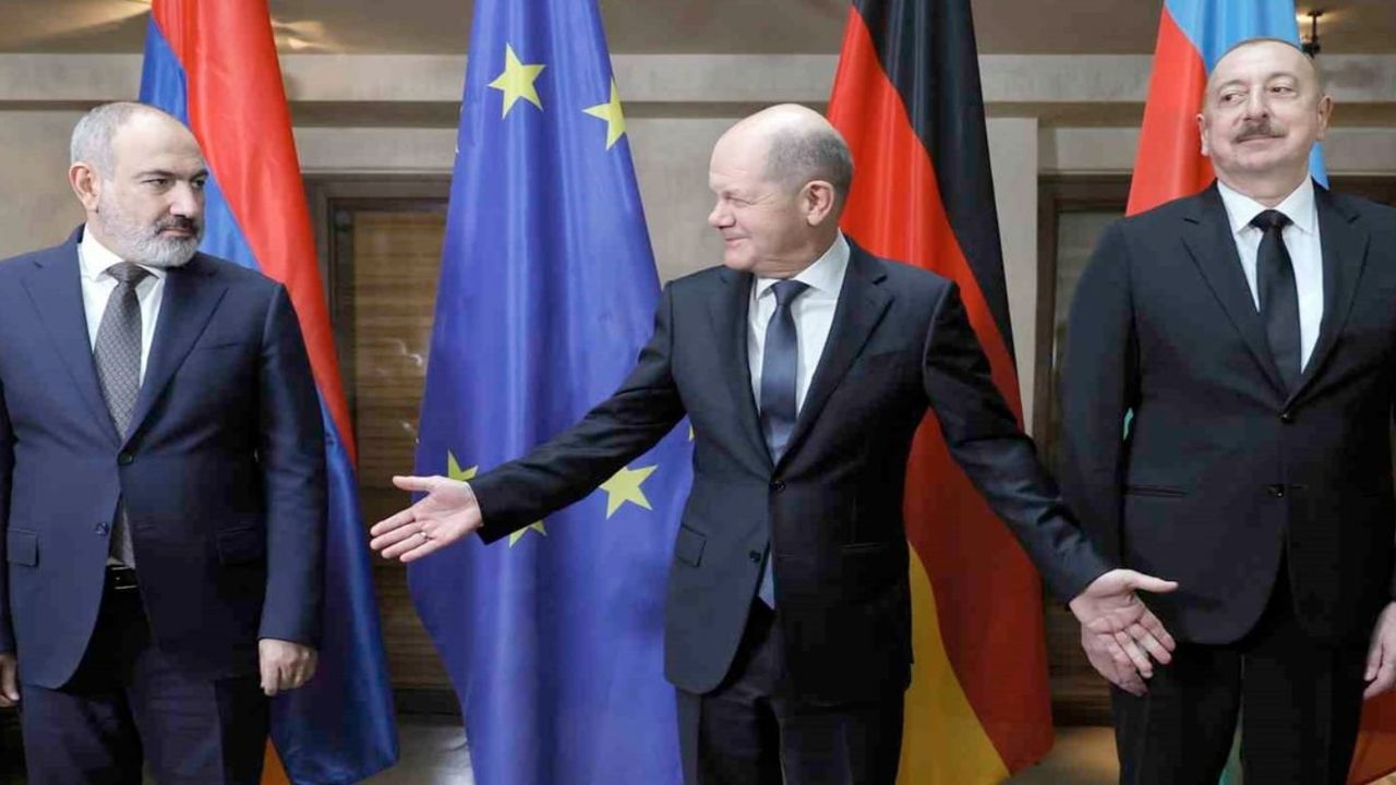 Aliyev ve Paşinyan Münih’te Almanya Başbakanı Scholz ile üçlü görüşme yaptı