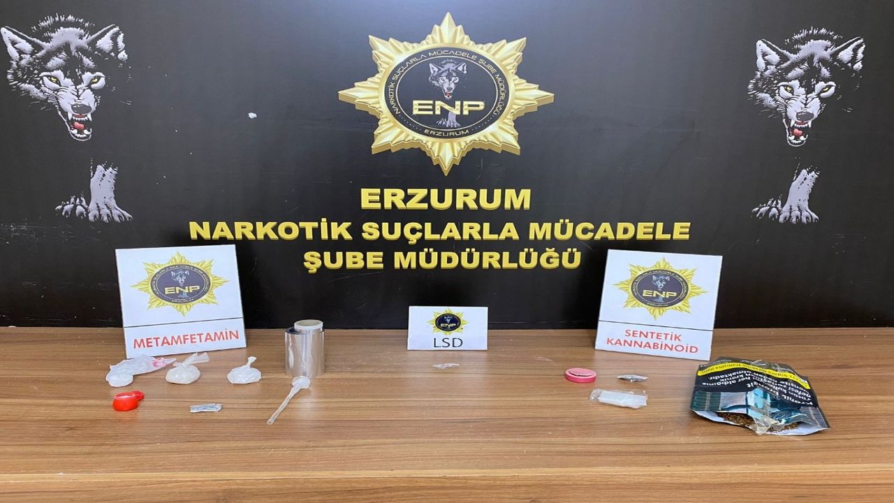Erzurum'da uyuşturucu operasyonunda firari hükümlü yakalandı! 