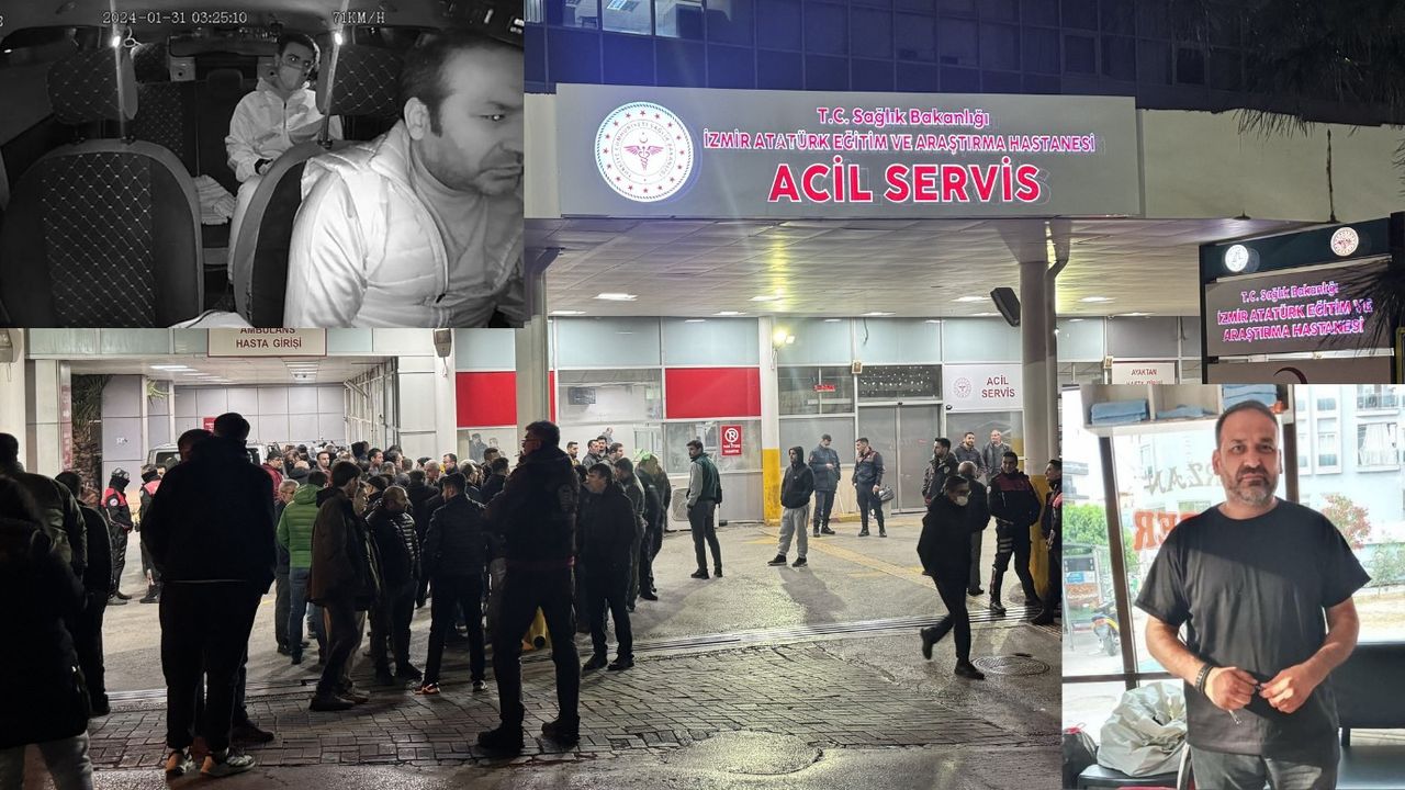 İzmir'de ağır yaralanan taksici Oğuz Erge hayatını kaybetti: Taksiciler meslektaşları için konvoy düzenledi