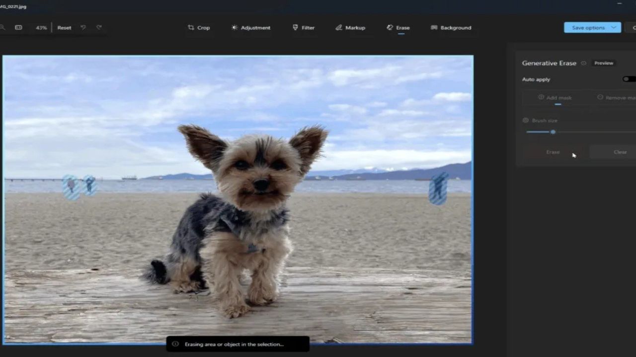 Microsoft, Windows Fotoğraflar'a yapay zekâ destekli bir silgi desteği veriyor! 