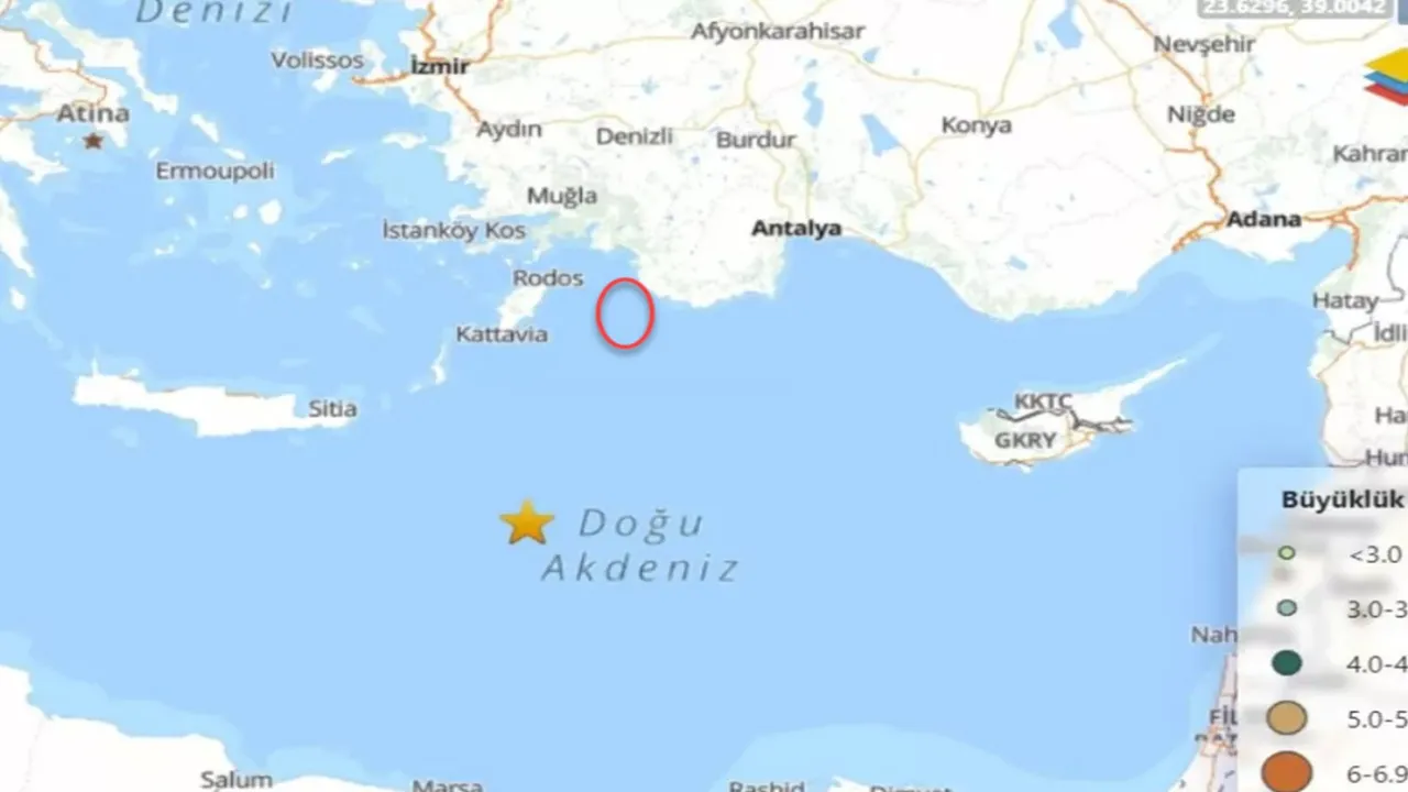 Antalya, Kaş'ta 4.2 şiddetinde deprem