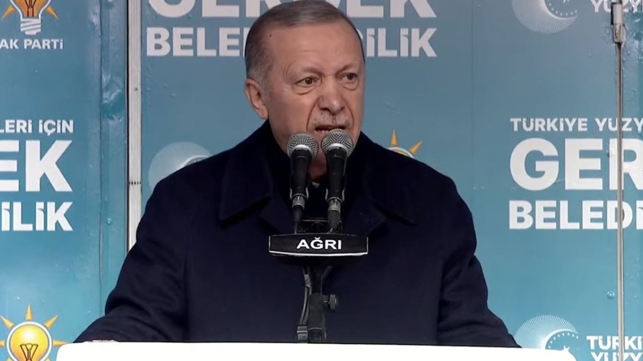 Cumhurbaşkanı Erdoğan'dan Ağrı mitinginde sert sözler