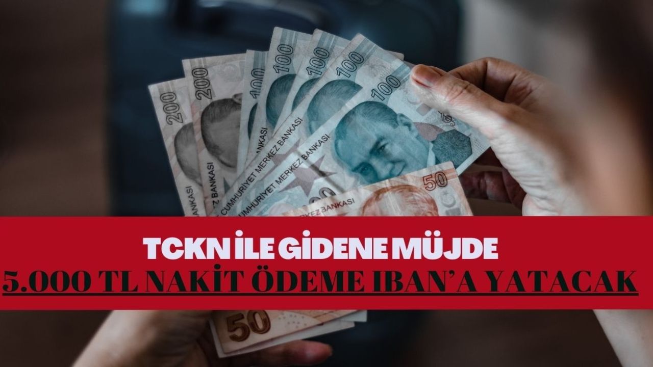 TCKN ile gelene 3-9 Mayıs'ta 5.000 TL nakit ödeme var! 