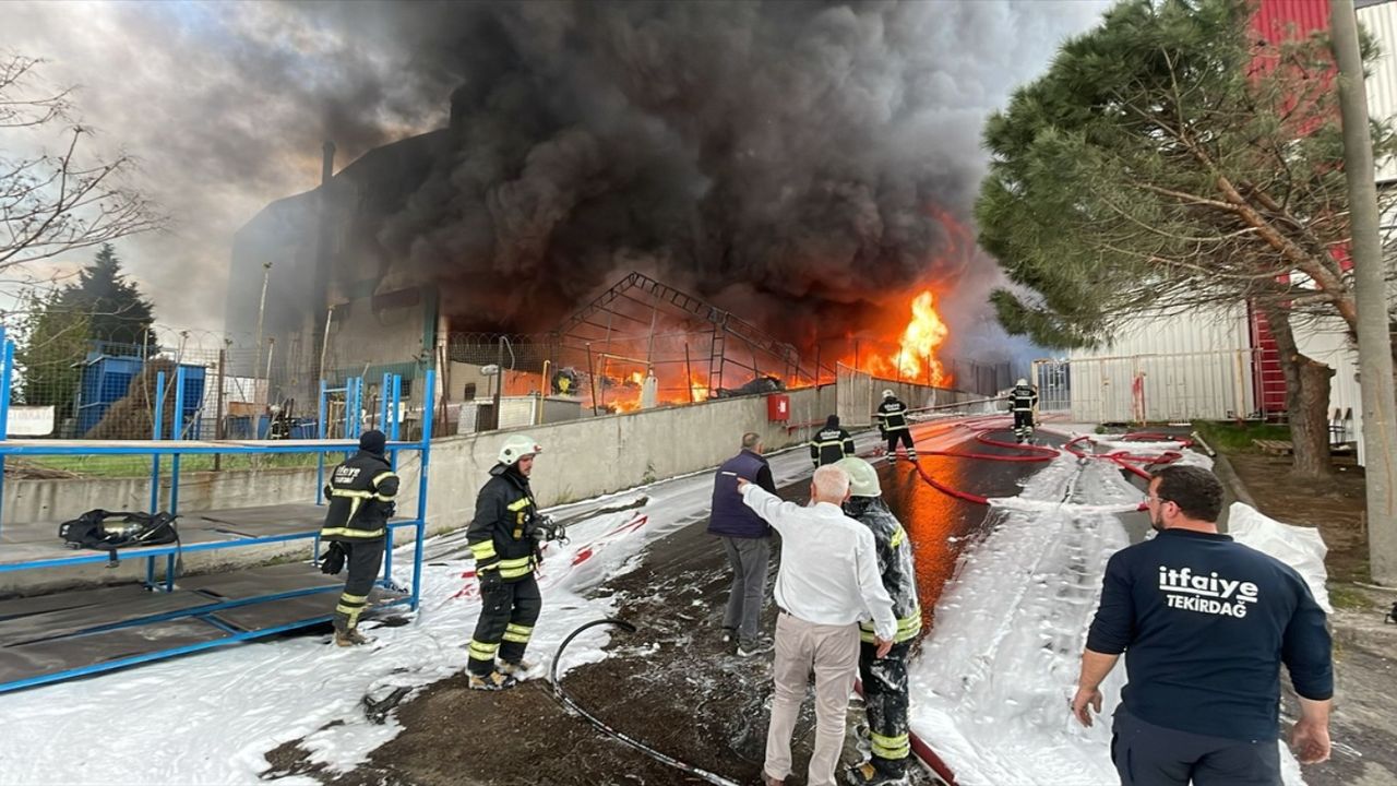 Tekirdağ’da çıkan fabrika yangınında 10 işçi zarar gördü