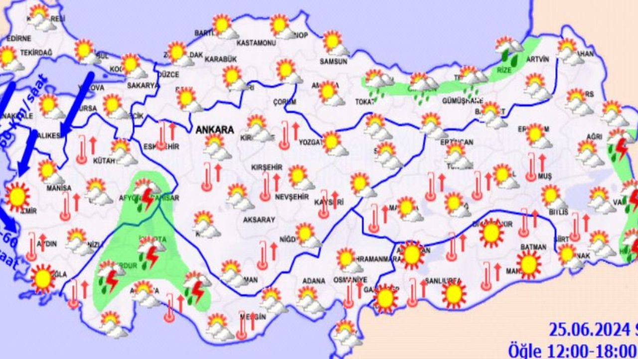 Meteoroloji uyardı! Sıcaklıklar artacak, rüzgar şiddetlenecek!