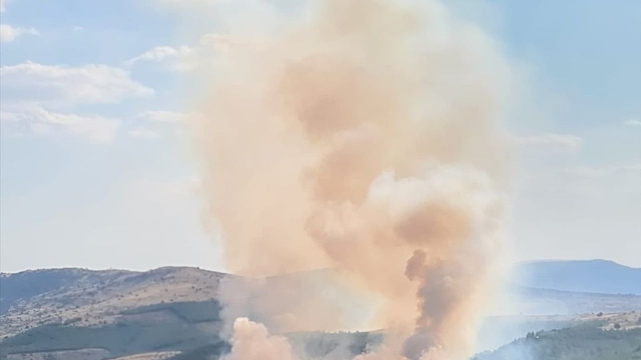 Denizli Çivril'de Orman Yangınına Müdahale Devam Ediyor