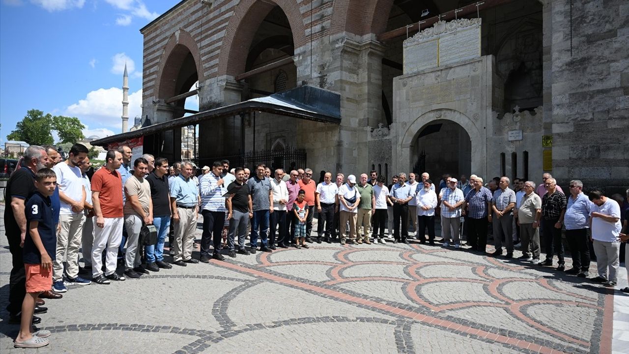 Edirne'de Netanyahu'ya Protesto: "Filistin ve Gazze Yalnız Değildir"