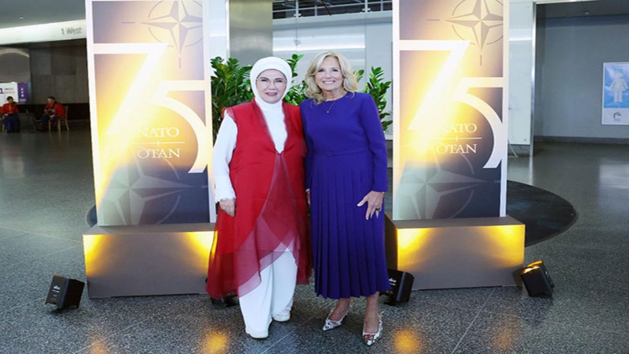 Emine Erdoğan, Washington'da Jill Biden'ın resepsiyonuna katıldı!