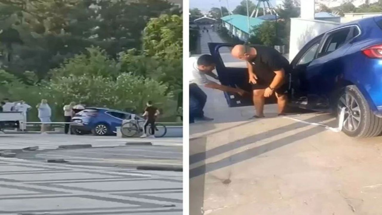 Navigasyonda yanlış seçim yaptı merdivenlerden aşağı uçtu!