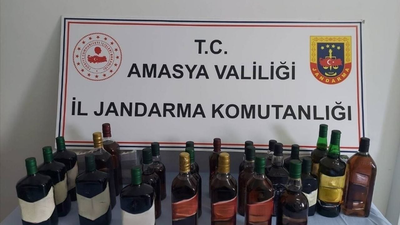 Amasya'da Kaçak Alkollü İçecek Operasyonu