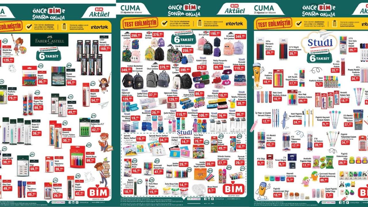 BİM 23-29 Ağustos 2024 Aktüel Kataloğu Yayımlandı: Okul Sezonu İçin Büyük İndirimler Başladı! Önce BİM'e Sonra Okula