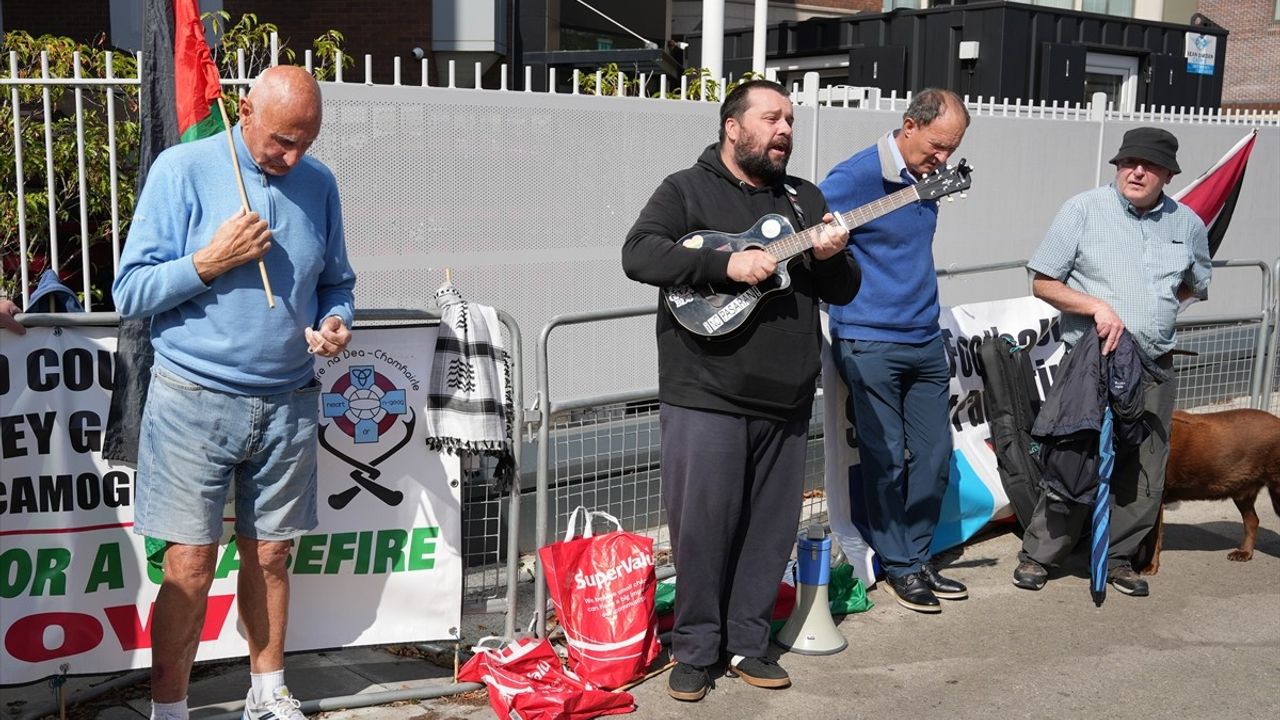 Dublin'de Filistin'e Destek Gösterisi