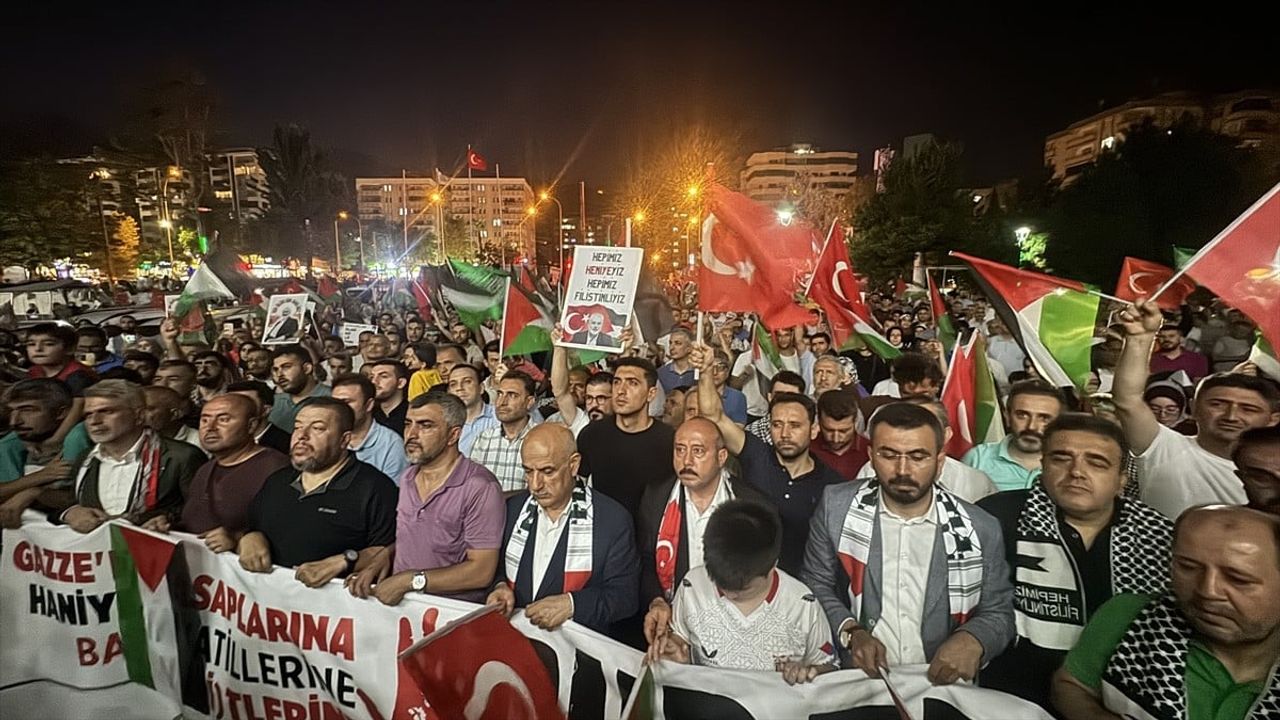 Gaziantep, Adıyaman ve Kahramanmaraş'ta Heniyye Suikastı Protesto Edildi