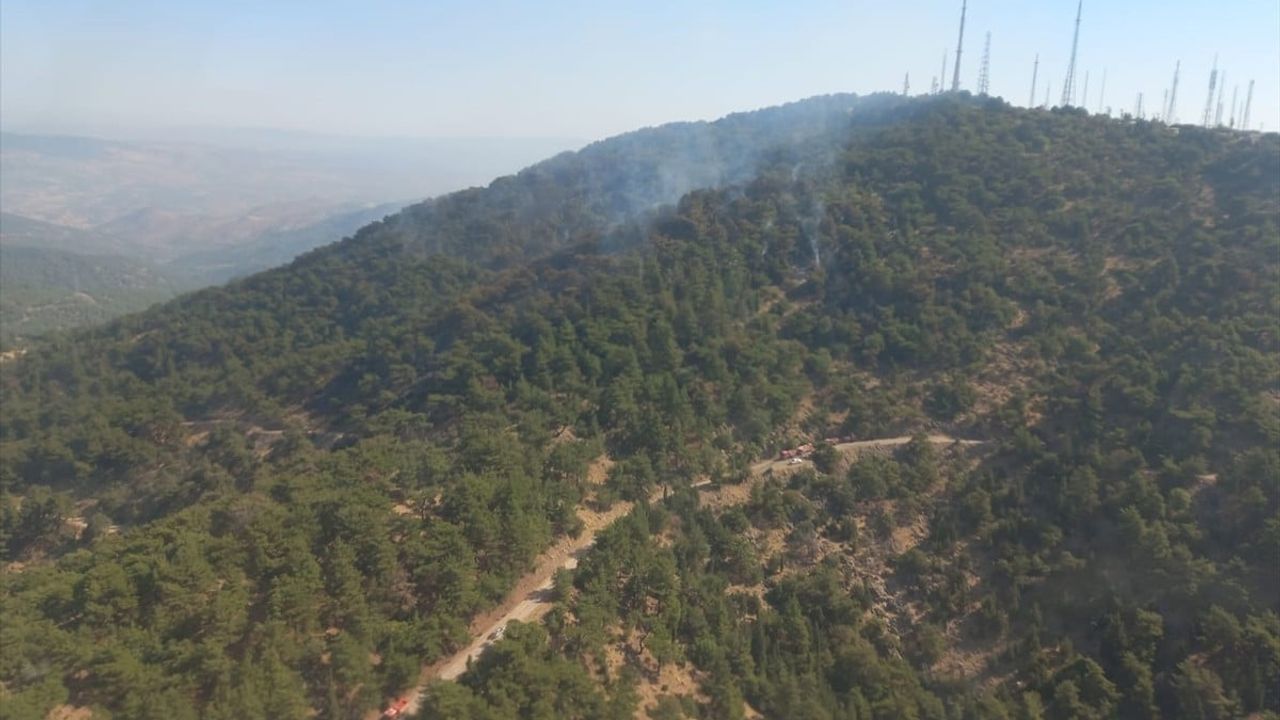 İzmir Karşıyaka'da Orman Yangınına Müdahale Devam Ediyor