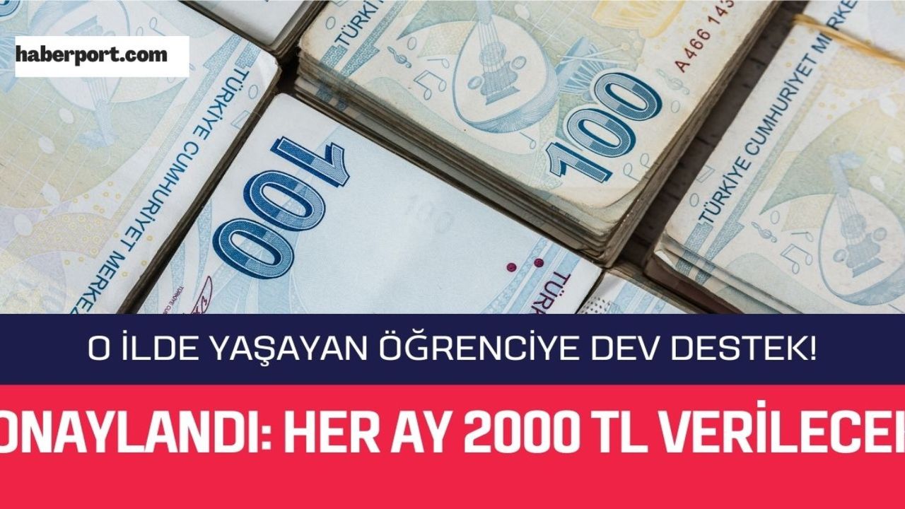 O ilde yaşayan öğrenciye dev destek! Onaylandı: Her ay 2000 TL verilecek 