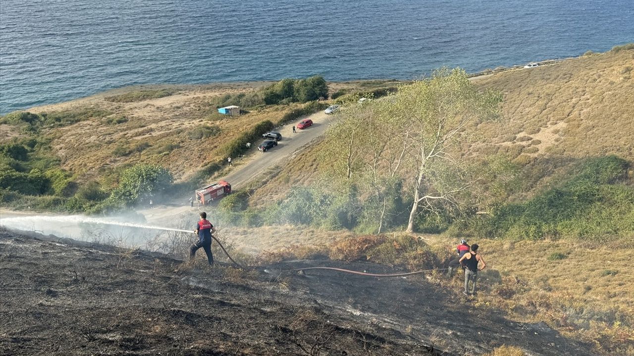 Sinop'ta Otluk Alanda Yangın Kontrol Altına Alındı