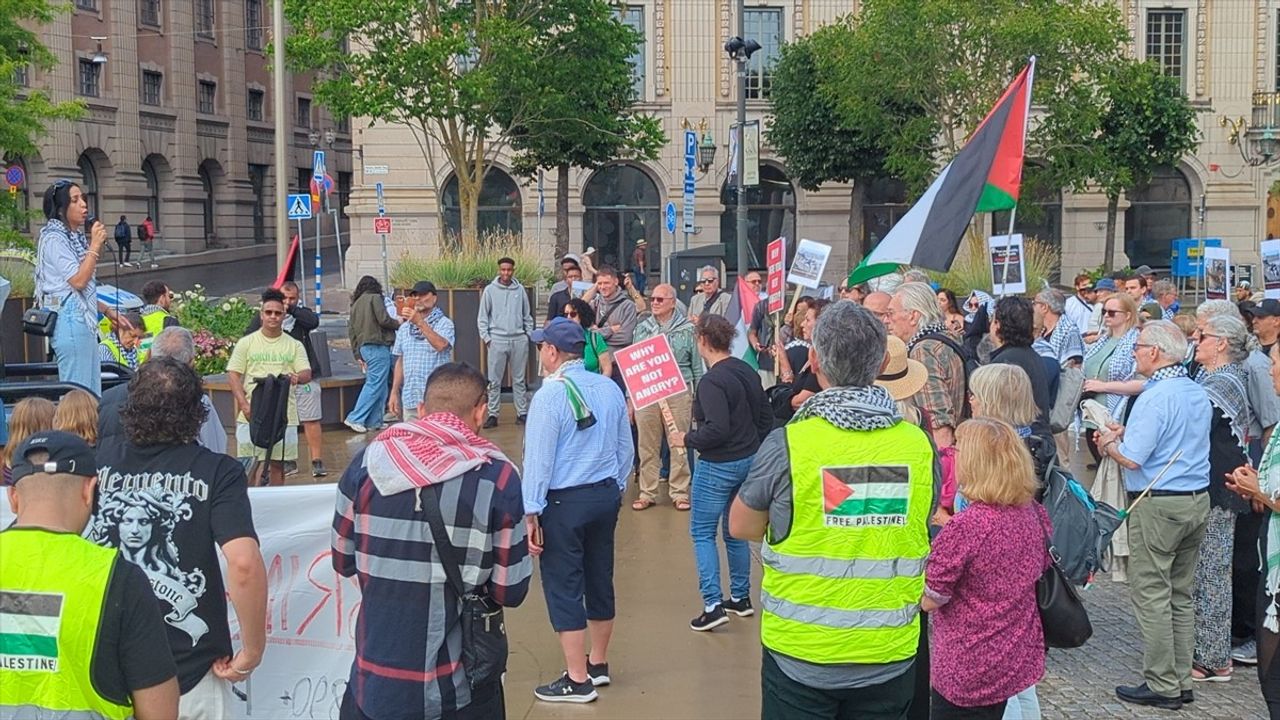 Stockholm'de Filistin Destekçileri Protesto Gerçekleştirdi