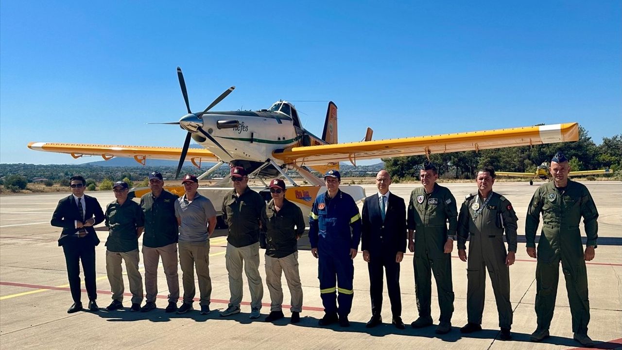 Yunanistan'daki Orman Yangınına Türkiye'den Havadan Müdahale