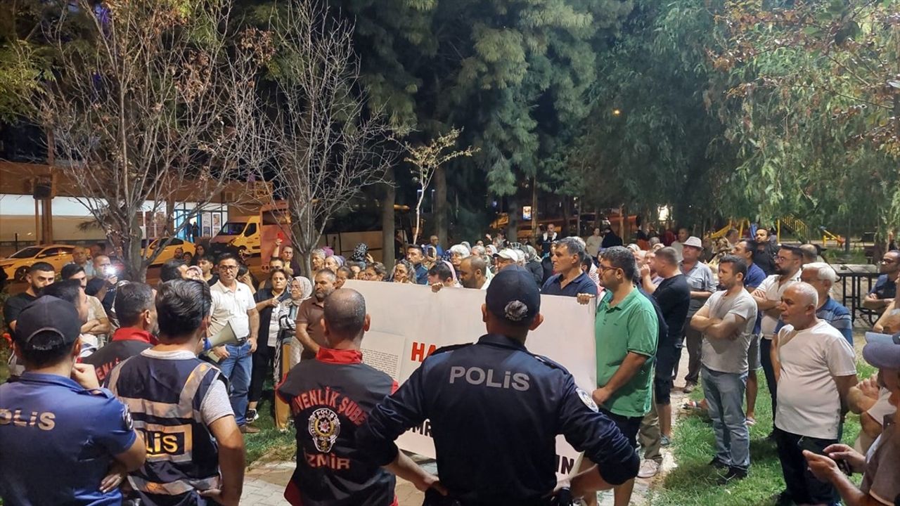 İzmir'de Harmandalı Katı Atık Tesisine Yönelik Protesto