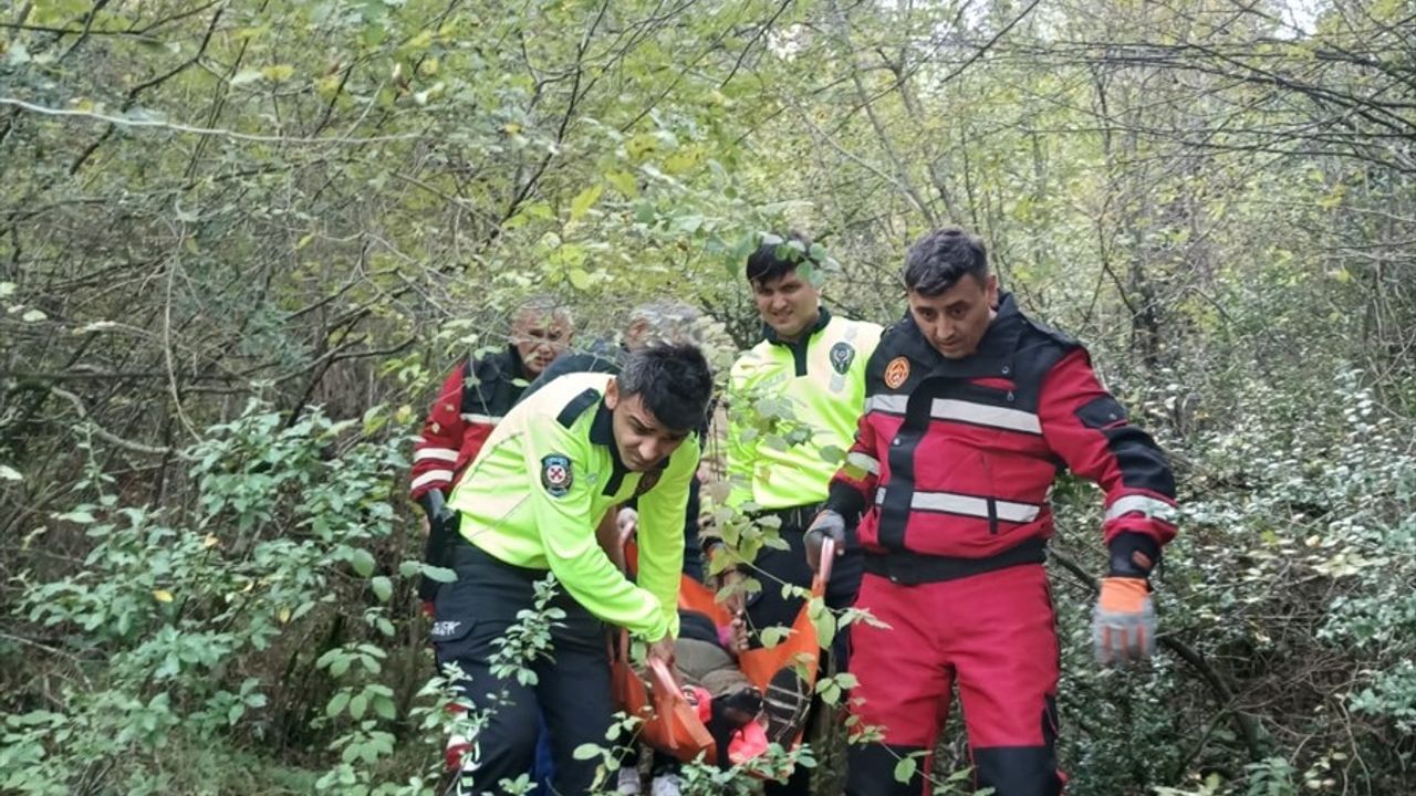 Bartın'da Mantar Toplarken Düşüp Ayağını Kıran Kadın Kurtarıldı