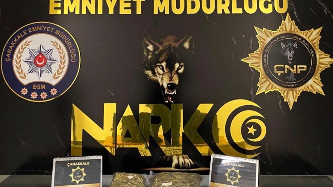 Çanakkale'de Yapılan Operasyonda 1.7 Kilo Skunk Ele Geçirildi