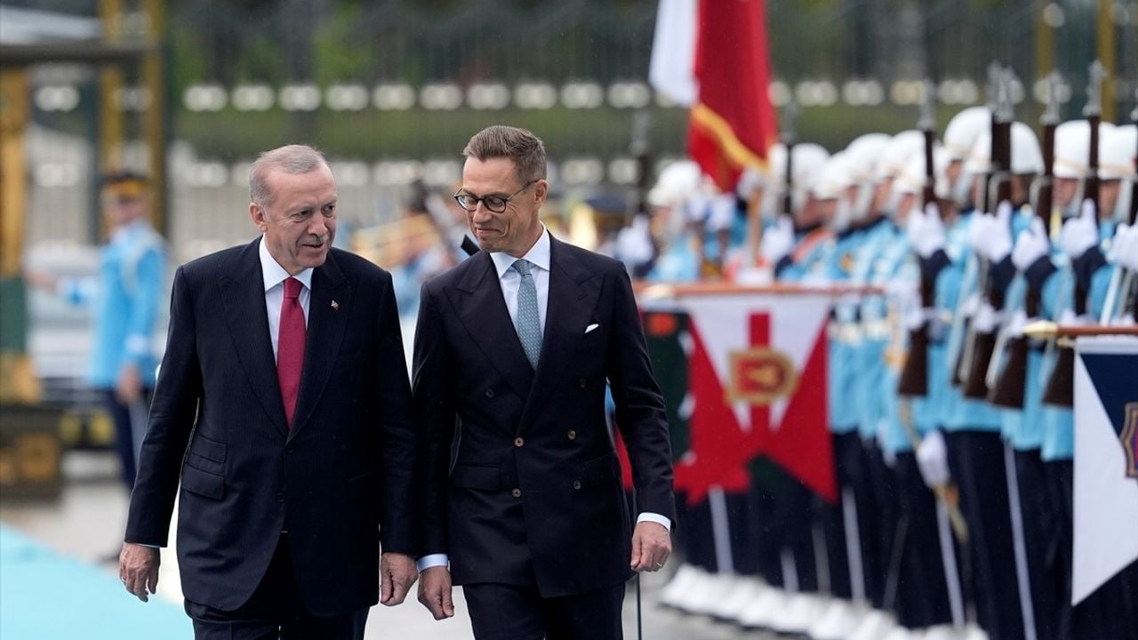 Cumhurbaşkanı Erdoğan, Finlandiya'nın Liderini Karşıladı