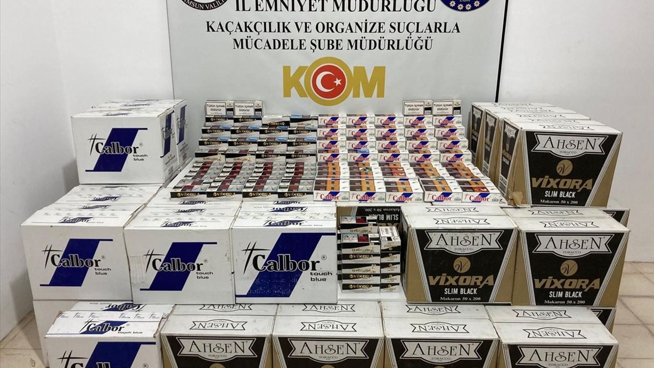 Samsun'da Kaçakçılık Operasyonu: 350 Bin Makaron Ele Geçirildi