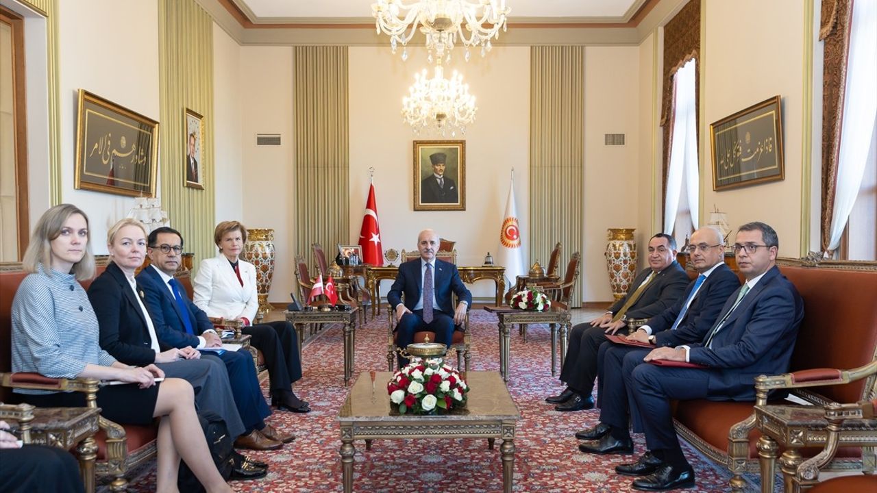 TBMM Başkanı Numan Kurtulmuş Letonya Dışişleri Bakanı Baiba Braze'yi Ağırladı