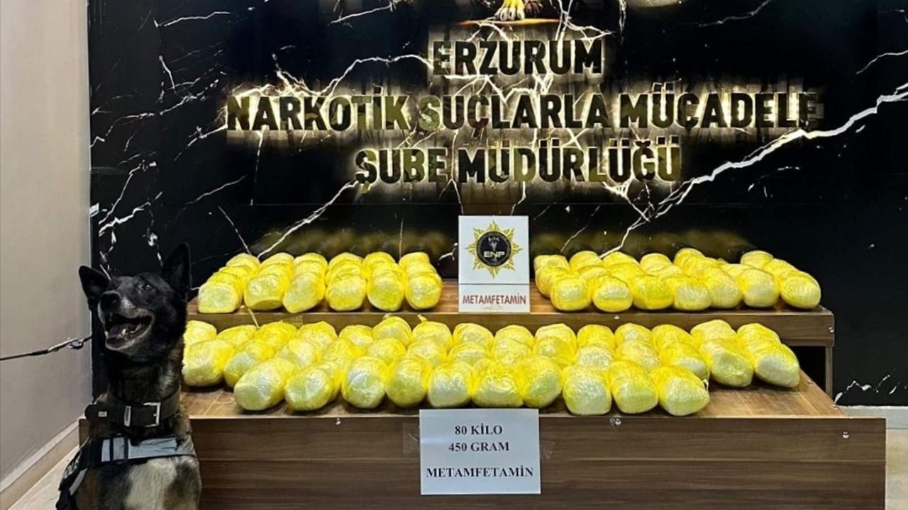 Erzurum'da 80 Kilo Sentetik Uyuşturucu Yakalandı