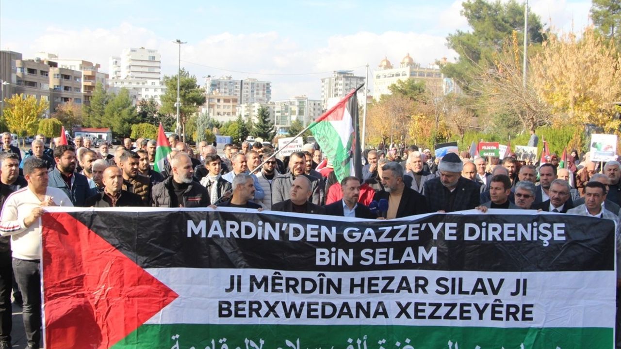 Mardin'de Gazze İçin Protesto: Sivil Toplum Kuruluşları Bir Araya Geldi