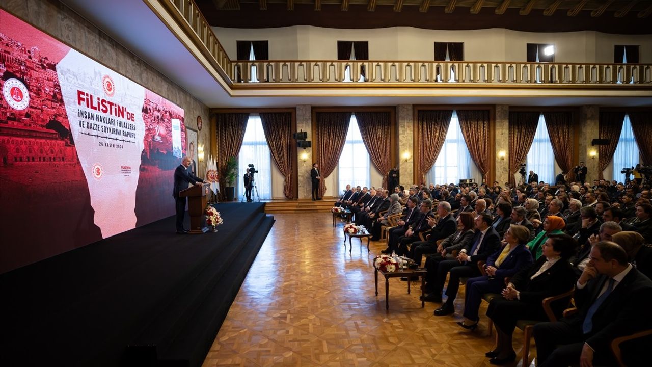 TBMM Başkanı Kurtulmuş, Filistin Raporu Tanıtımında İsrail'i Sert Eleştirdi