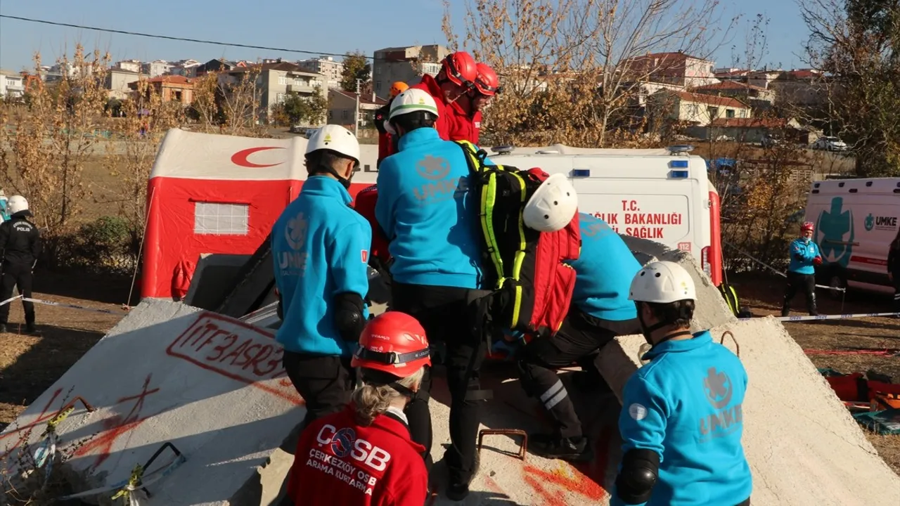 Tekirdağ'da Büyük Deprem Tatbikatı Gerçekleştirildi