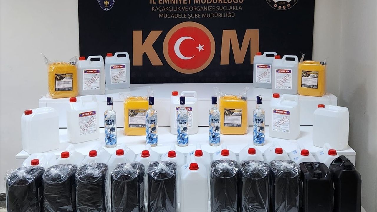 Elazığ'da 190 Litre Kaçak Etil Alkol Ele Geçirildi