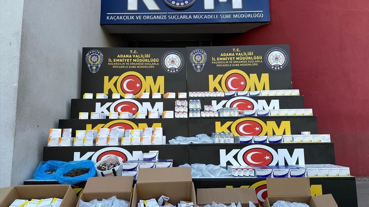 Adana'da 172 Serum ve 6 Bin Ampul Ele Geçirildi: 3 Şüpheli Gözaltında