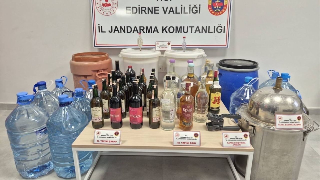 Edirne'de Sahte İçki Üreten Şüpheli Yakalandı