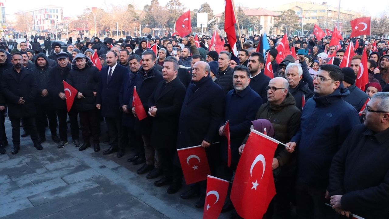 Erzincan'da Sabaha İhsan, Gazze İçin Yürüdüler