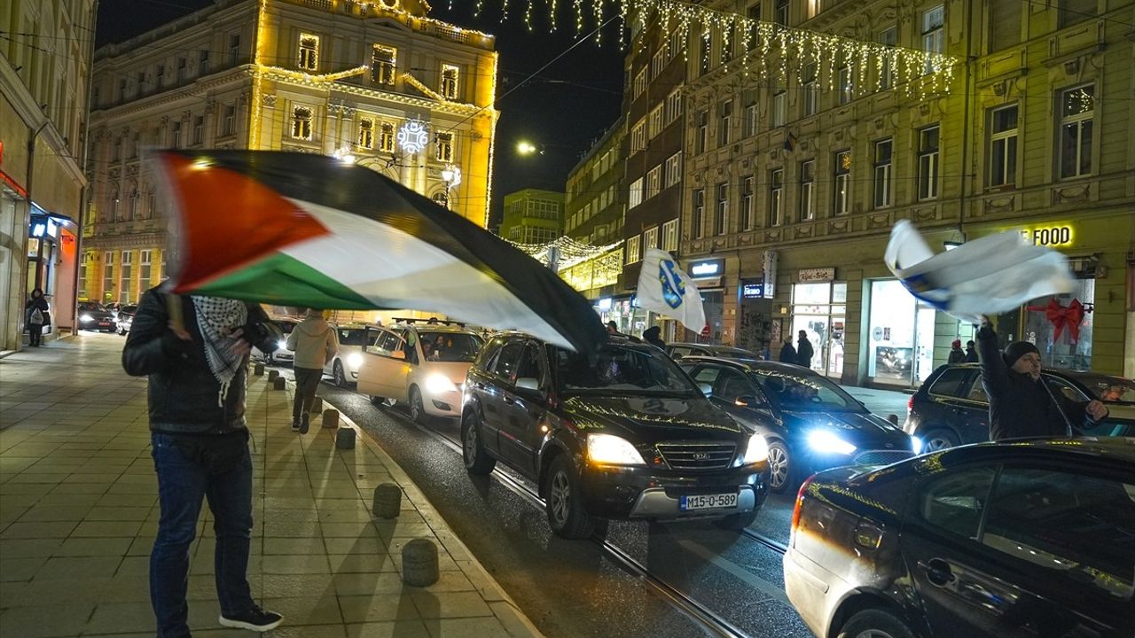 Saraybosna'da Gazze Ateşkesi Sevinçle Kutlandı