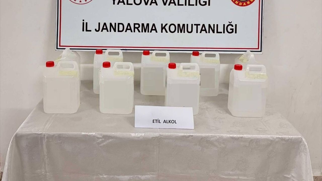 Yalova'da Etil Alkol Operasyonu: 45 Litre Ele Geçirildi