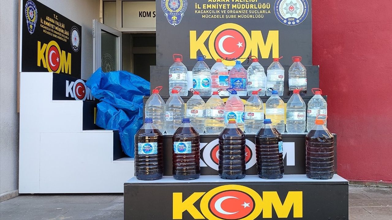 Adana'da 750 Litre Sahte İçki Ele Geçirildi: 3 Gözaltı