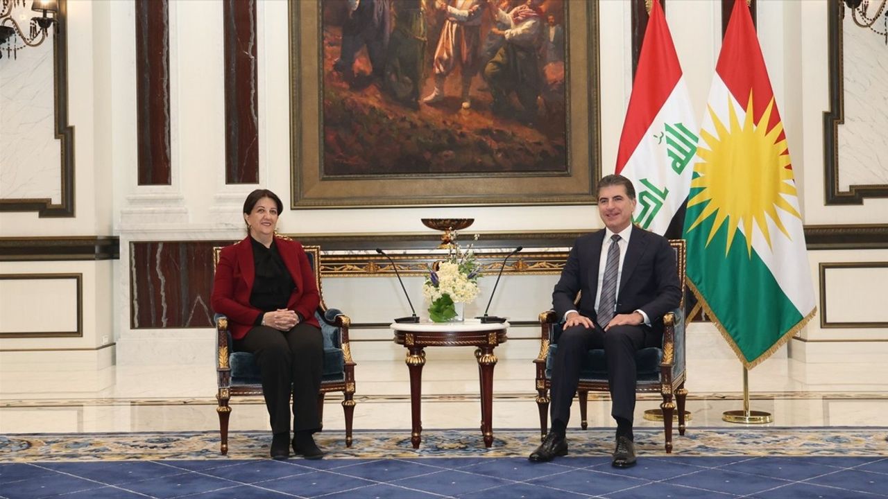 DEM Parti Heyeti Erbil'de IKBY Başkanı Barzani ile Görüştü