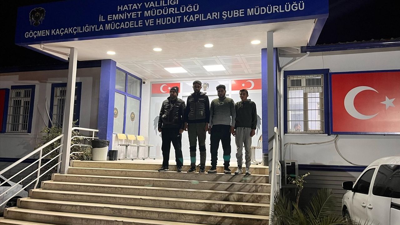 Hatay'da Düzensiz Göçmen Operasyonu: 4 Kişi Yakalandı