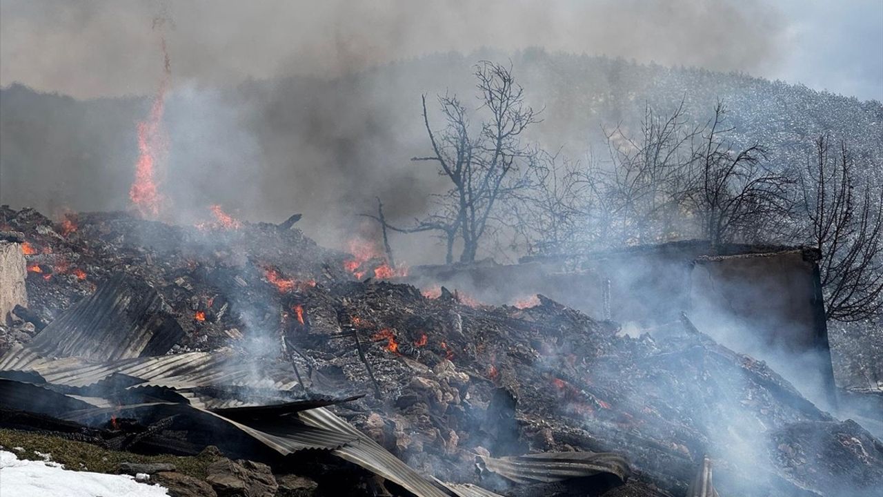 Kastamonu'da Yangın Faciası: 2 Ev, Ahır ve Traktör Kullanılamaz Hale Geldi