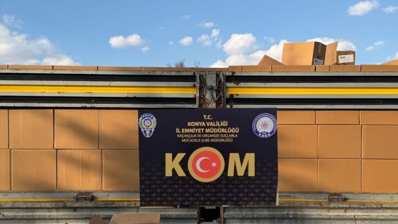 Konya'da 6.5 Milyon Kaçak Makaron Ele Geçirildi, 1 Kişi Tutuklandı