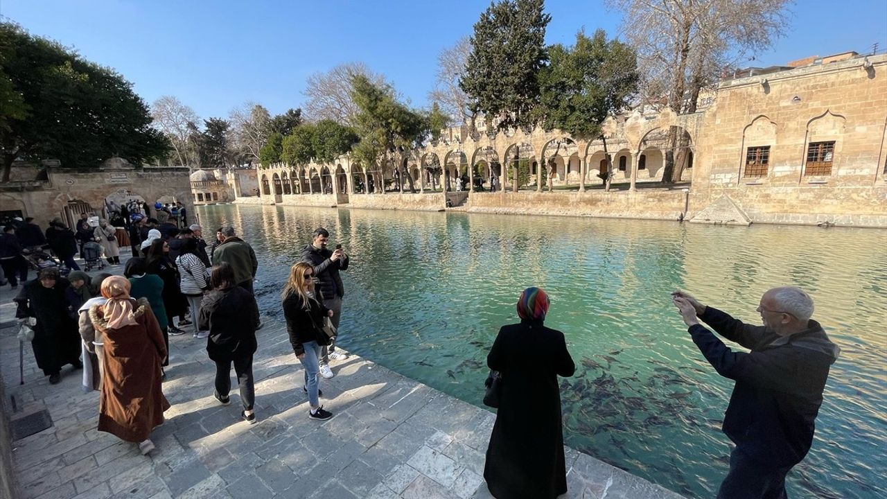 Şanlıurfa'da Güneşli Havada Balıklıgöl Keyfi