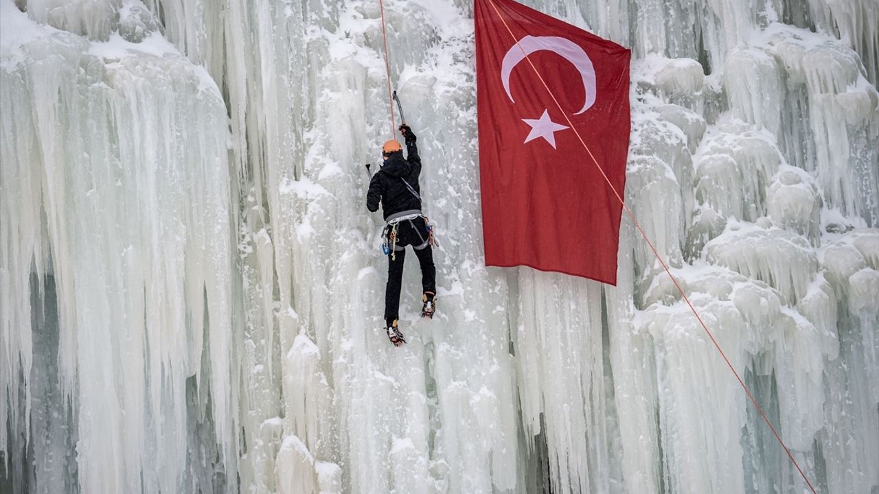 Türkiye Buz Duvarı Tırmanışı Şampiyonası Erzurum'da Başladı