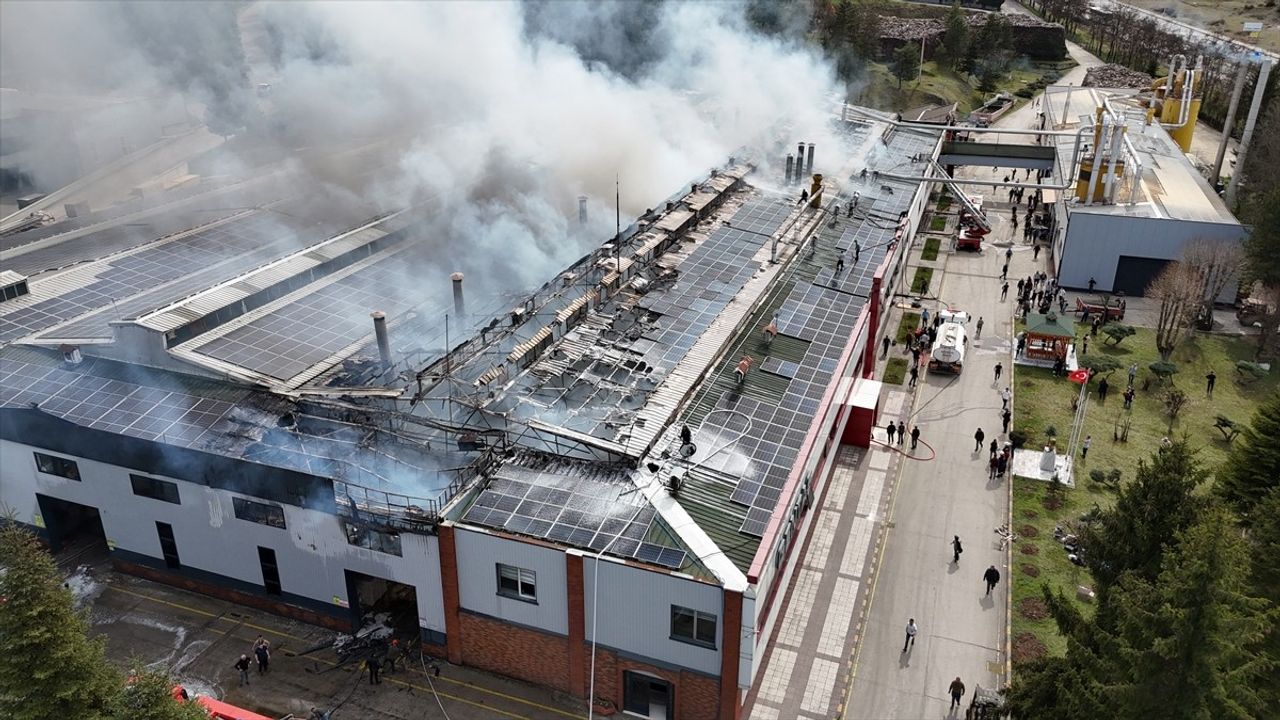Bolu'daki Orman Ürünleri Fabrikasındaki Yangın Kontrol Altına Alındı