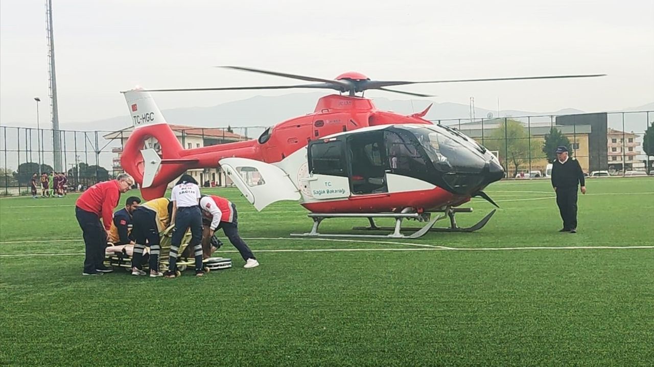 Ödemiş'te Futbol Müsabakasına Hava Ambulansı Engeli